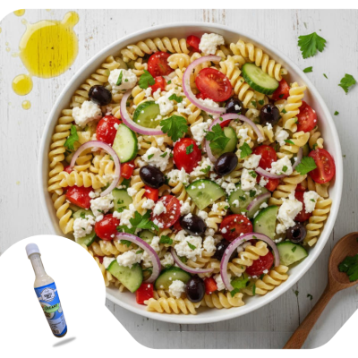 Mediterranean Pasta Salad with Simply Deli Creamy Dressing